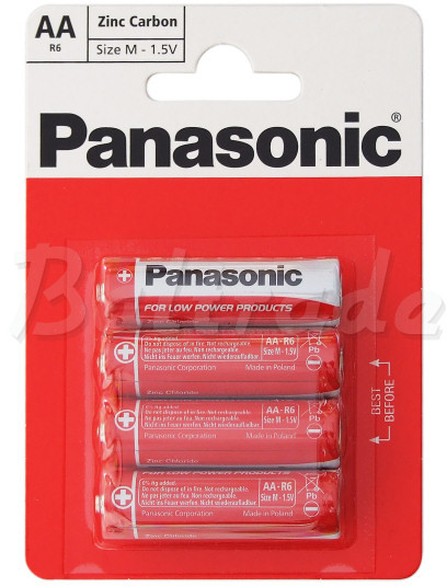 Philips 4 x bateria cynkowo-węglowa Panasonic R6 AA blister