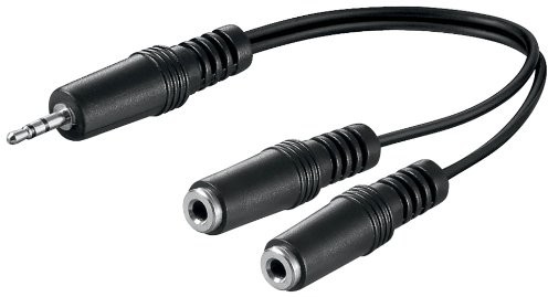 Wentronic AUDIO/VIDEO przewód (3,5 mm wtyczka stereo 2 X 3,5 MM Mono sprzęgła) 0,2 m 50465-GB