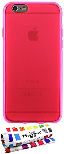 APPLE Ultraflache weiche Schutzhülle IPHONE 6 PLUS [Le Glossy Hybrid] [Rosa] von MUZZANO + STIFT und MICROFASERTUCH MUZZANO GRATIS - Das ULTIMATIVE, ELEGANTE UND LANGLEBIGE Schutz-Case für Ihr