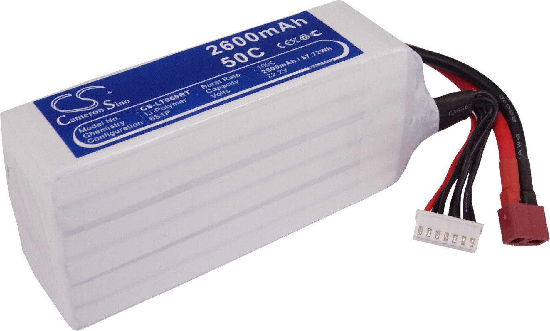 Cameron Sino 2600mAh 57.72Wh Li-Polymer 22.2V 6S 50C () CS-LT969RT