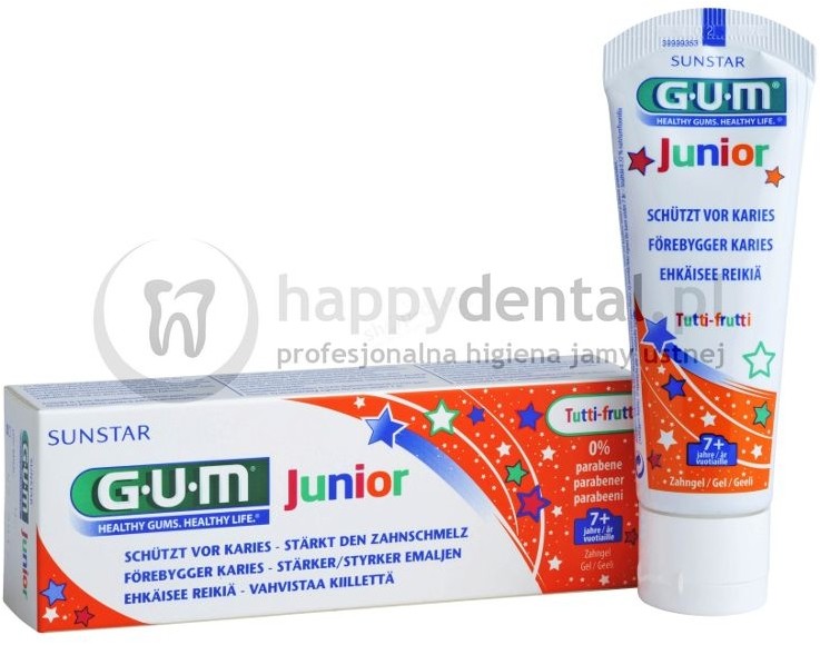 Sunstar GUM Butler Junior 50ml (3004) - pasta dla dzieci (7+) o smaku tutti-frut