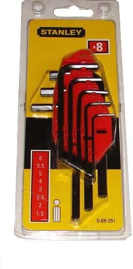 Stanley Klucze imbus 8szt.