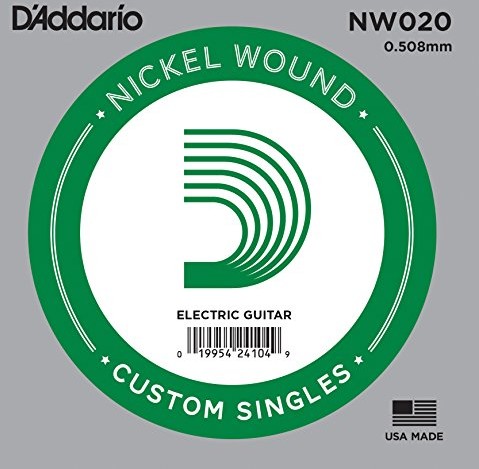 D'Addario Nickel Wound ball End Single Strings NW020