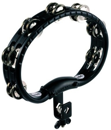 Meinl Percussion meinl Percussion tmt2bk Tambourine opasek zaciskowych ze stali (plastik) z ABS (2-rzędowy)  możliwość zamontowania, czarny TMT2BK