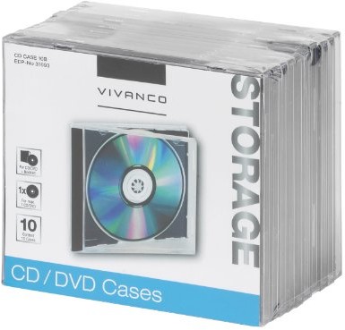 Vivanco CD/DVD Jewel Case, czarny 4008928316933