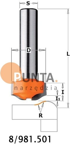CMT FREZY ZAOKRĄGLAJĄCE DO TWARDYCH MATERIAŁÓW 981.501.11