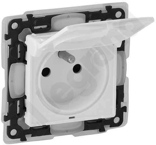 Legrand Valena Life Gniazdo 2P+Z IP44 z przesłoną 16 A -250 V~ Biały - 753179