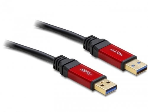 Delock Kabel USB 3.0 rot A-A St/St 2.0m (82745)