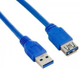 4World Kabel USB - USB5 mniebieski 08959