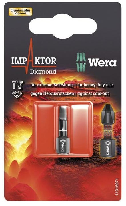 Wera Bit z końcówką czworokątną 868/1 IMP DC SB SiS stal narzędziowa Stal stopowa z diamentową powłoką D 6.3 1 szt