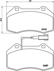 BREMBO Zestaw klocków hamulcowych, hamulce tarczowe P 23 117