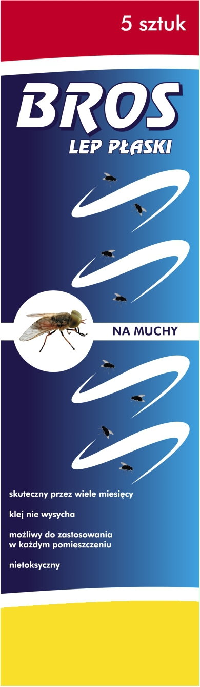 Bros , lep na muchy płaski 5szt.