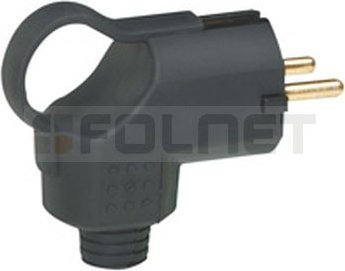 Legrand Wtyczka 2P+Z z zaciskami i pierścieniem - Helium 96929