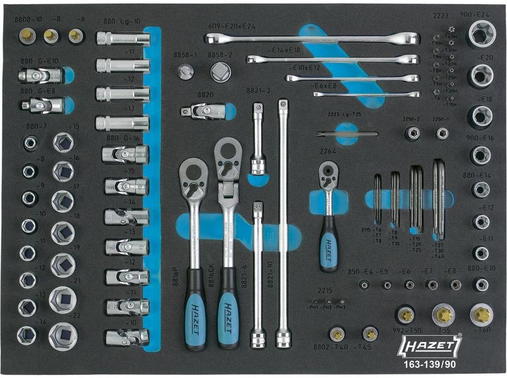 Hazet Klucze nasadowe z grzechotką 163-139/90 1/4