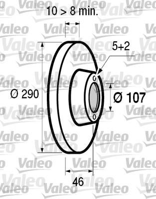 VALEO tarcza hamulcowa x2 przod 186504  186504