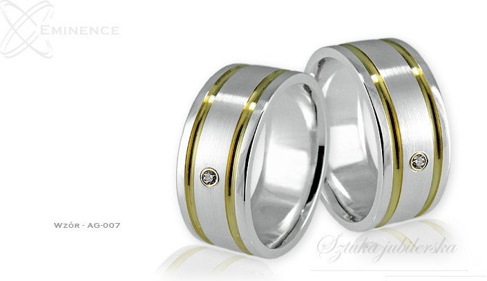 Eminence Obrączki srebrne - wzór Ag-007