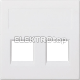 Kontakt Simon 50000189-030 Płytka S500, 2x RJ bez osłon uniwersalna; czysta biel