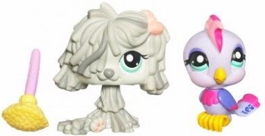 Hasbro Para zwierzaków piesek i papuga + akcesoria 1458 i 1459