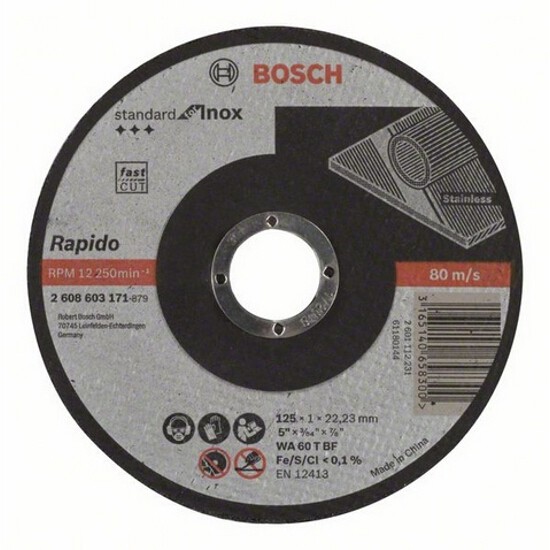 Bosch Tarcza tnąca 125x1x22,23 mm, 2608603171 2.608.603.171
