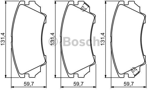 Bosch Zestaw klocków hamulcowych, hamulce tarczowe 0 986 494 279