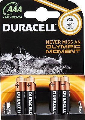 Duracell baterie alkaliczne paluszki mini AAA LR03 1,5V 4szt 5000394077164