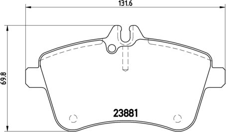 BREMBO Zestaw klocków hamulcowych, hamulce tarczowe P 50 057