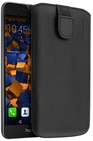 Mumbi prawdziwe etui skórzane do Huawei Y3 II (klapka z funkcją wyciągania pomoc do wyciągania), czarny