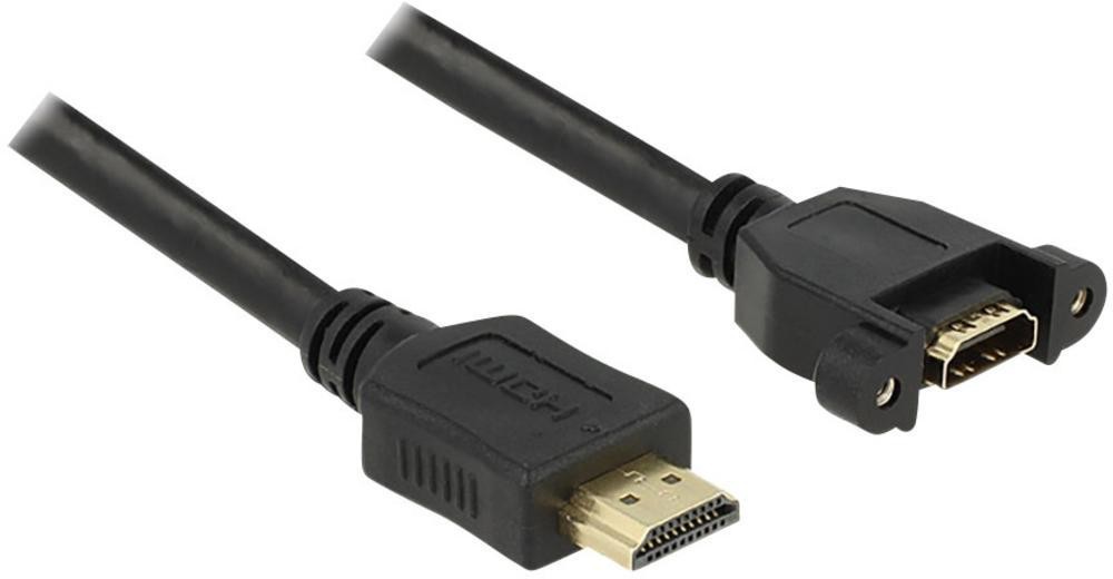 Delock Przedłużacz HDMI 85102 [1x złącze męskie HDMI 1x złącze żeńskie HDMI] 1 m czarny