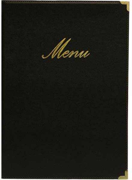 Securit Klasyczna Karta Menu Czarna | Format A5 MC-CRA5-BL