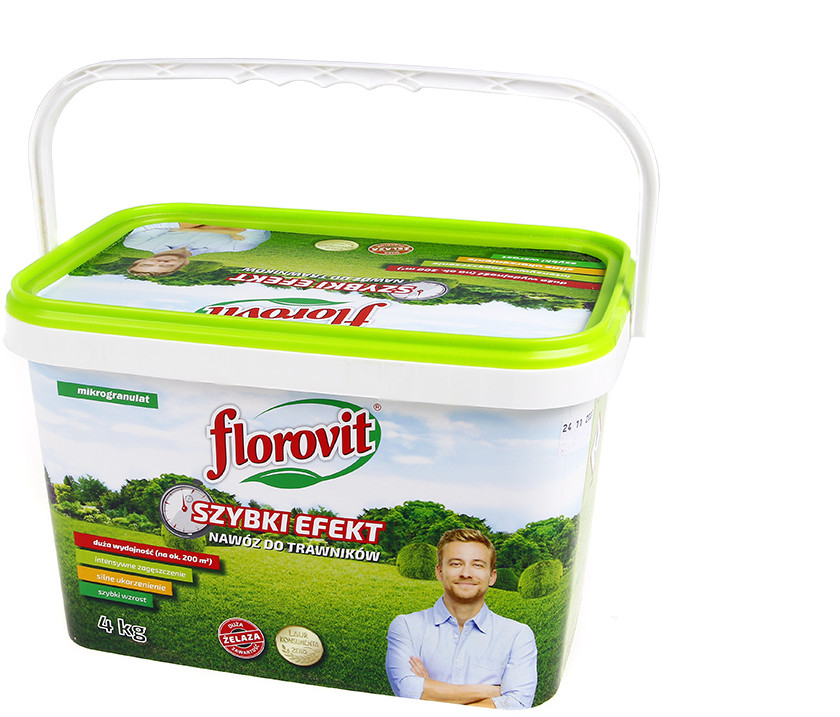 Florovit nawóz do trawników - szybki efekt 4 kg wiadro