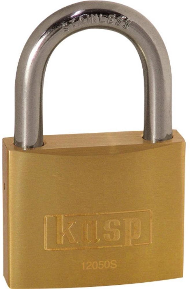 Kasp Kłódka K12050SD z zamkiem kluczykowym 50 mm Złoto-żółty