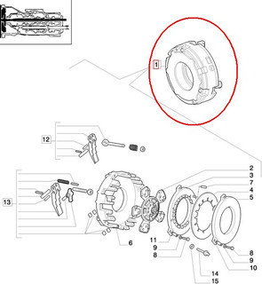 CNH SPRZĘGŁO SILNIKA 84328334 - 5097923