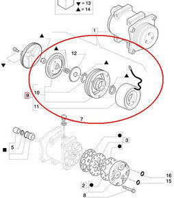 CNH SPRZĘGŁO SPRĘŻARKI KLIMATYZACJI 87334407
