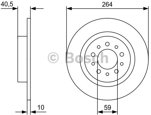 BOSCH Tarcza hamulcowa tylna, 0 986 479 C98  0986479C98