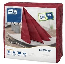 Tork LinstyleR bordowa serwetka obiadowa, składane w 1/4 (cena za 600 szt.) 478855