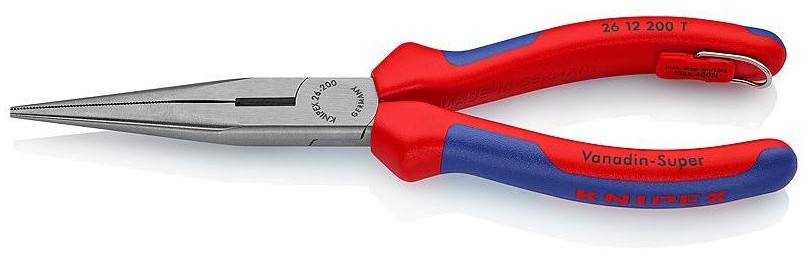 Knipex Szczypce z płaskim noskiem do warsztatu Prosty 200 mm 26 12 200 T