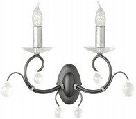 Elstead Lighting ELSTEAD LUNETTA LUN2 BLK/SIL, BR Kinkiet KRYSZTAŁ 20 / LUN2