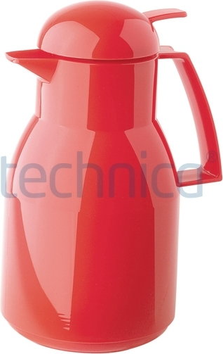Helios Termos z tworzywa, z pokrywką 1 l, czerwony | , Top Push HELIOS-2724-011