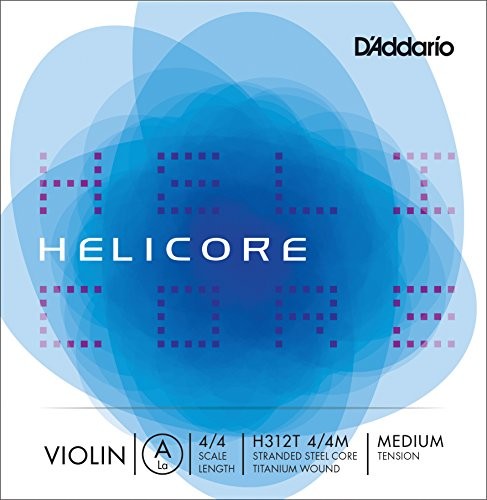 D'Addario h312t-4/4 m Helicore pojedyncze 'A' Titanium owinięta strun 4/4 skrzypce Medium H312T 4/4M