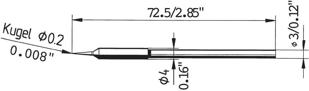 Ersa Grot lutowniczy 212 SD LF 0212SD Kształt ołówka 0.2 mm 1 szt