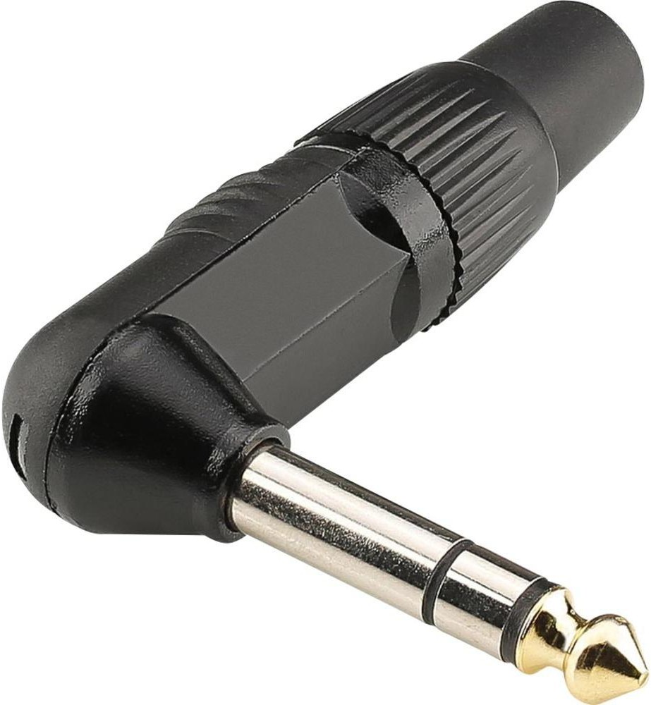 Hicon Złącze jack 6 35 mm HI-J63SA06 Złącze męskie kątowe Ilość PIN 3 Stereo czarny 1 szt