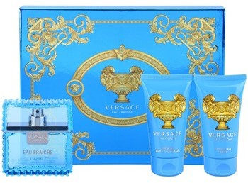 Versace Eau Fraiche Man woda toaletowa 50 ml + żel pod prysznic 50 ml + balsam po goleniu 50 ml