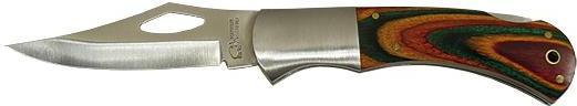 Topex nóż składany, ostrze 70mm, okładki mahoniowe, , 98Z017
