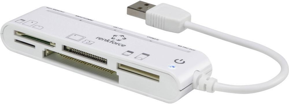 Renkforce Czytnik kart pamięci zewnętrzny USB 2.0 CR45e biały