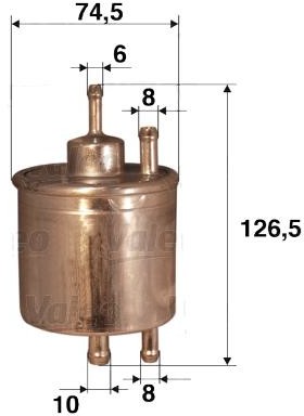 VALEO filtr paliwa przeplywowy 587019 587019
