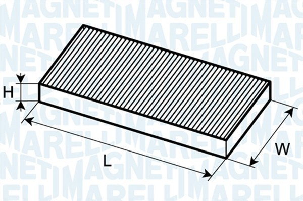 MAGNETI MARELLI Filtr, przewietrzanie przestrzeni pasażerskiej 350203061610