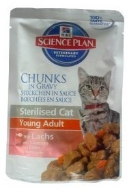 Hills Science Plan Hills Feline Young Adult Sterilised Cat Łosoś Saszetka 85G
