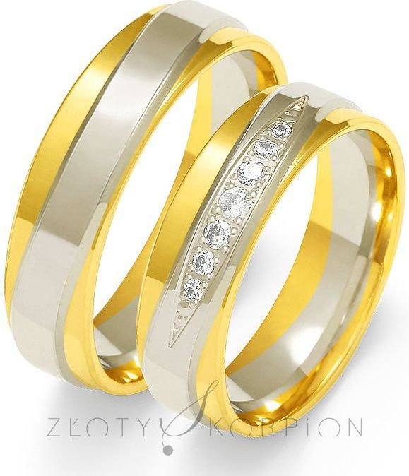 Złoty Skorpion Obrączki ślubne - wzór Au-OE221