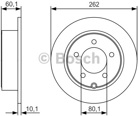BOSCH Tarcza hamulcowa tylna, 0 986 479 R05  0986479R05
