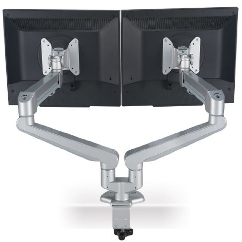Rotronic ROLINE Dual Pneumatic LCD Monitor Arm montaż na stole 2 przeguby Pivot 17031148